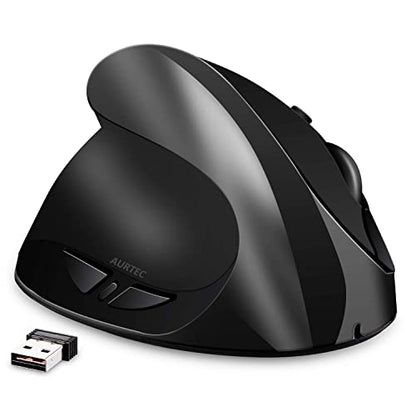 Left Aurtec Mouse: AURTEC Rechargeable 2.4G Wireless – Front View