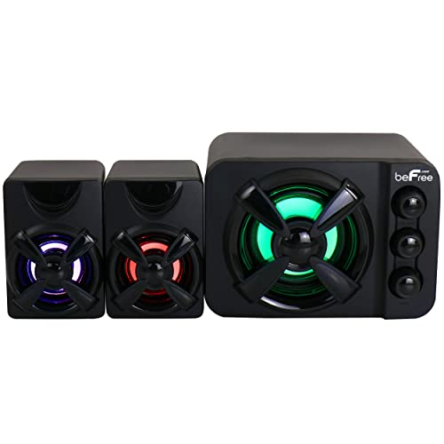 Befree Sound Color LED 2.1 Gaming Speaker System – Front View