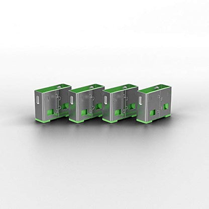 Lindy USB Port Blocker: Pack of 4 – Side View