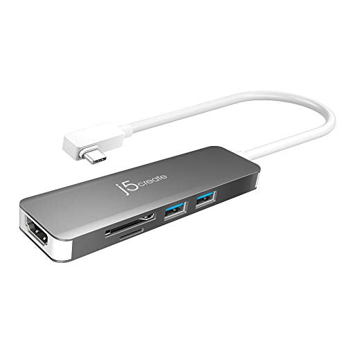 MacBook J5create: J5create JCD372 5-in-1 Compact USB-C Hub – Front View