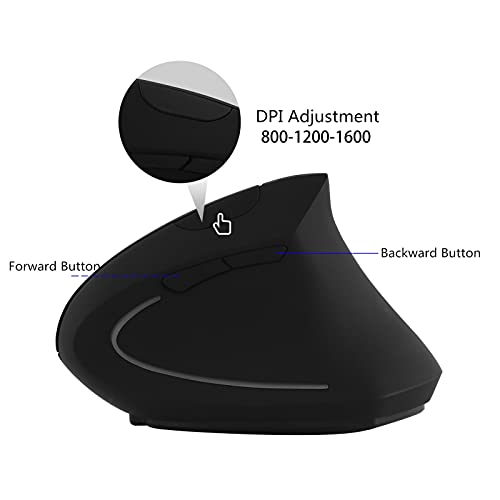 Fly Way Ergonomic Vertical Wireless Mouse – Close-up Detail