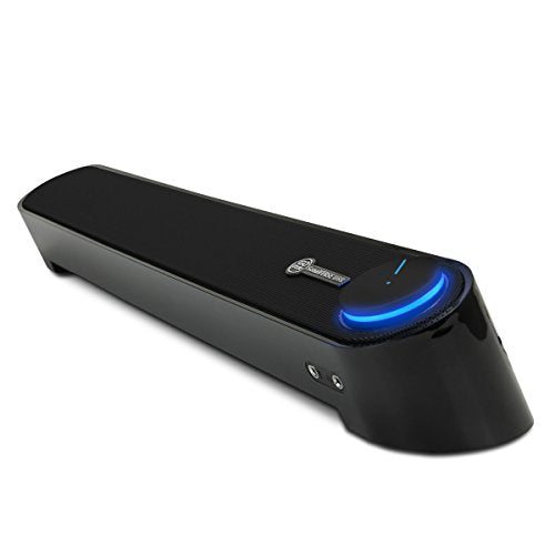 Gogroove Computer Speaker: Mini Soundbar USB Powered PC – Front View