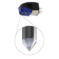 Audio Technica AT-XP3 Conical Tip DJ Cartridge with Conical Bonded Stylus (Black/Blue)