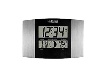 La Crosse Technology WS-8117U-IT-AL Atomic Wall Clock with Indoor/Outdoor Temperature