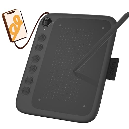 Drawing Tablet: UGEE Q6 6.5x4 Inch Graphic Tablet with 6 – Front View