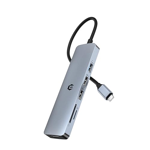 Oditton 6-in-1 USB C Hub: Premium USB C Adapter with 4K HDMI – Front View