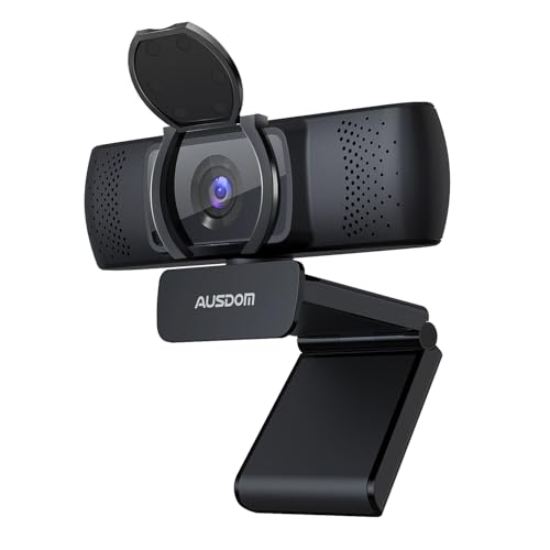 Webcam Camera: AUSDOM AF640 1080P Plug-and-Play USB PC – Front View