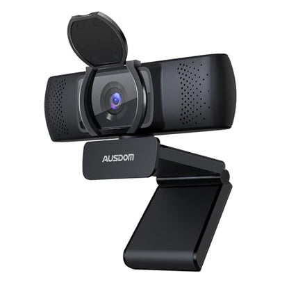 Webcam Camera: AUSDOM AF640 1080P Plug-and-Play USB PC – Front View