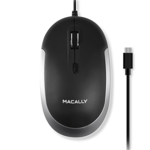Mouse Macally: Macally USB Type C Mouse Slim Compact Design – Front View