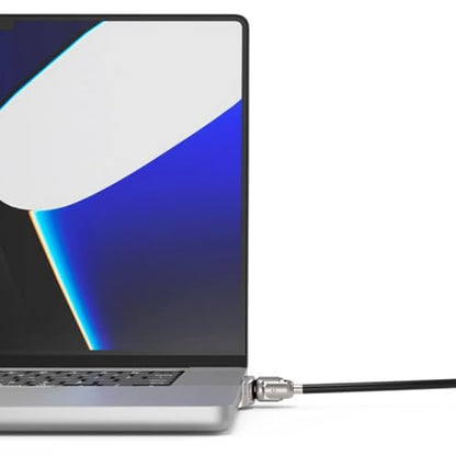 Laptop Lock: Compulocks Ledge Lock Adapter and Keyed Cable – Front View