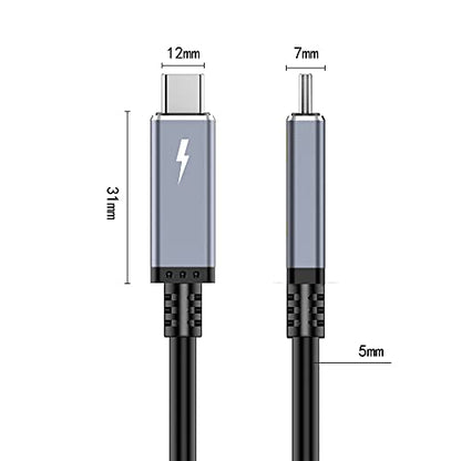 USB4 Cable: TREBLEET 15ft 4.5m Super Long Size 100W 20Gbps – Close-up Detail
