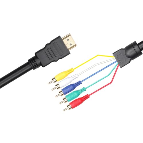 HDMI to RCA Cable Male: Nightwolf 5 Ft 1.5M – Close-up Detail