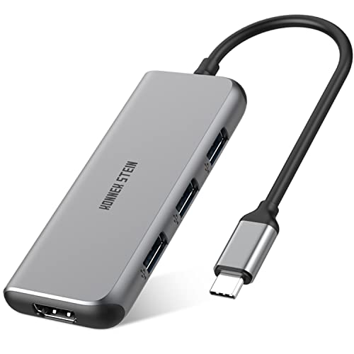 Port Konnek: KONNEK STEIN USB C Hub 7-in-1 – Front View