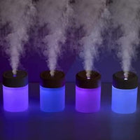 Cool Mist Small Humidifier, Multi-color LED Night Light, 200ml USB Desktop Mini Humidifier for Car, Office Room, Bedroom, 2 Mist Modes, Super Quiet (Mood WHITE) (200ml WHITE)