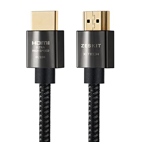 Zeskit X Tech: 48Gbps Ultra High Speed HDMI Cable 8ft – Front View