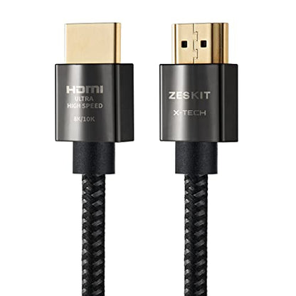 Zeskit X Tech: 48Gbps Ultra High Speed HDMI Cable 8ft – Front View