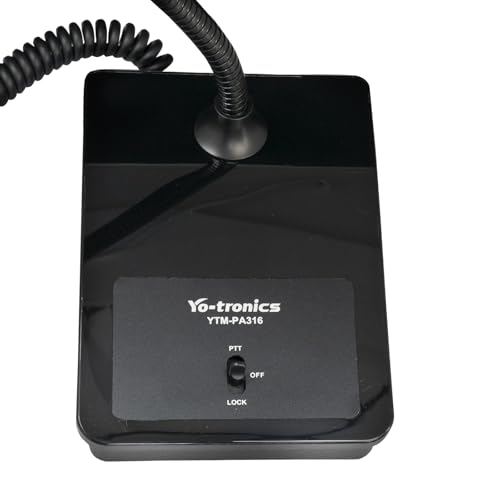 Y YO-TRONICS Professional Push to Talk Commercial Microphone – Side View