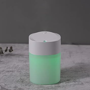 Cool Mist Small Humidifier, Multi-color LED Night Light, 400ml USB Desktop Mini Humidifier for Car, Office Room, Bedroom, 2 Mist Modes, Super Quiet (Mood WHITE) (400ml WHITE)