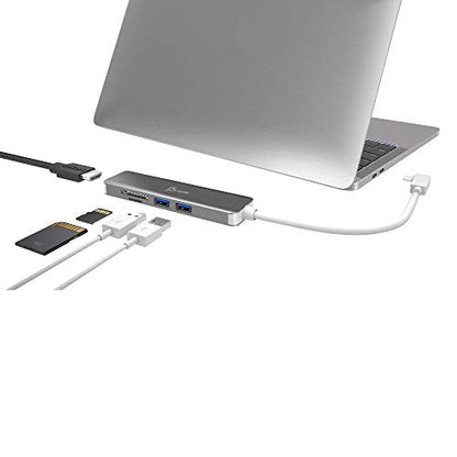 MacBook J5create: J5create JCD372 5-in-1 Compact USB-C Hub – Side View