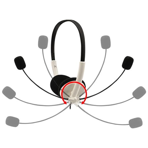 Geekria Headset: Geekria USB Headset with Mic Mute Button – Side View