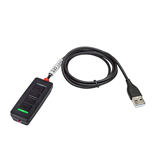 Adapter Headset: 3.5mm to USB Premium Audio Cable – Front View