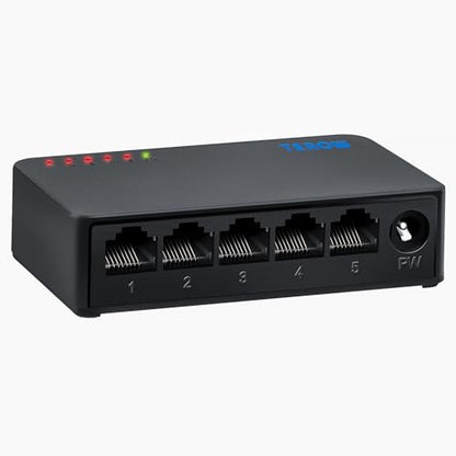 TEROW 5 Port Gigabit Unmanaged Network Switch – Front View