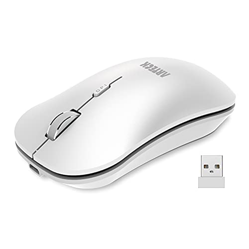 Arteck Mouse: 2.4G Wireless Ergonomic Design – Front View