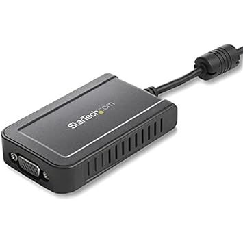 StarTech.com USB to VGA Adapter - 1920x1200 - External Video & Graphics Card - Dual Monitor Display Adapter - Supports Windows (USB2VGAE3), Gray