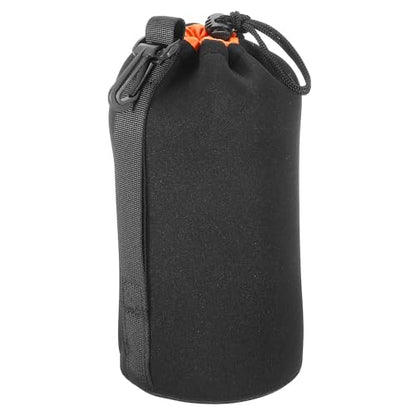 PATIKIL Camera Lens Bag: 1 Pcs 3.7" ID x 9.8" H Drawstring – Front View