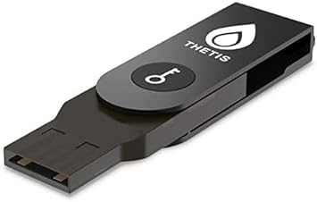 Thetis Security Key - U2F and FIDO2, USB A, Two Factor Authenticator with Bluetooth, Multi-Layered Authentication Protection HOTP U2F Compatible Windows, MacOS, Gmail, Linux - Black