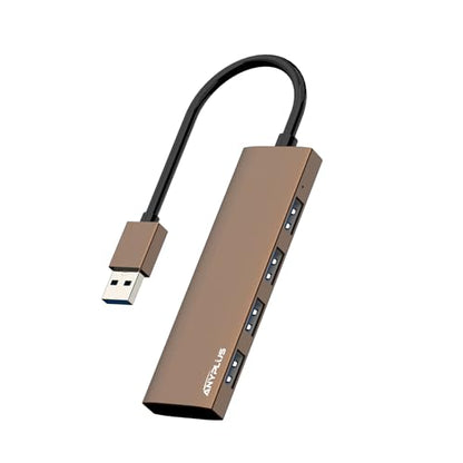 USB Hub: ANYPLUS Ultra-Slim 4-Port USB 3.0 Hub Aluminum – Front View