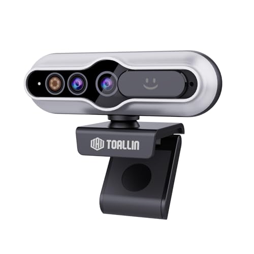 Webcam Camera: TOALLIN 2K QHD Auto-Focus Computer Camera – Front View