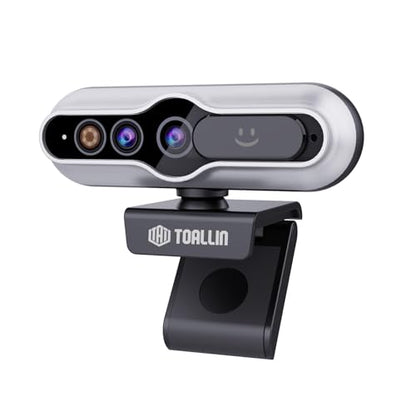Webcam Camera: TOALLIN 2K QHD Auto-Focus Computer Camera – Front View