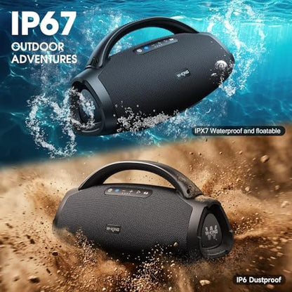 330W PEAK Loudest Boom Box: 7.5" Subwoofer/2.1Ch/IPX7 – In Use