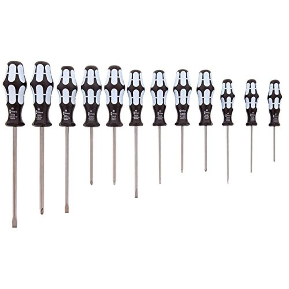 3334 Screwdriver: Premium 12-Piece Set Stainless – Front View