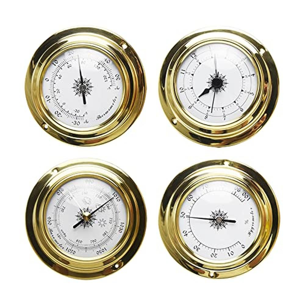 Hygrometer Thermometer: 4-Pack Mini Weather Station Set – Front View