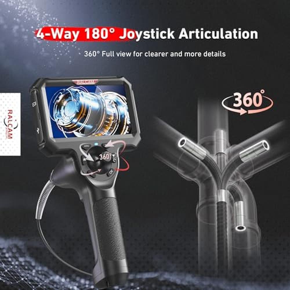 Camera Way: 4-Way 360 Articulating Borescope Joystick 5 HD – Side View