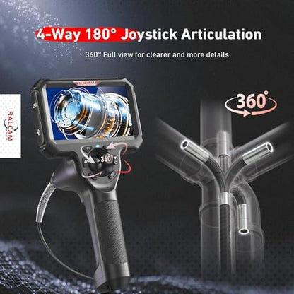 Camera Way: 4-Way 360 Articulating Borescope Joystick 5 HD – Side View