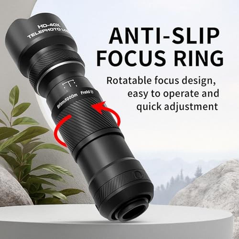 40x Telephoto Lens: 2-in-1 Mobile Phone Camera Lens Kit – Packaging