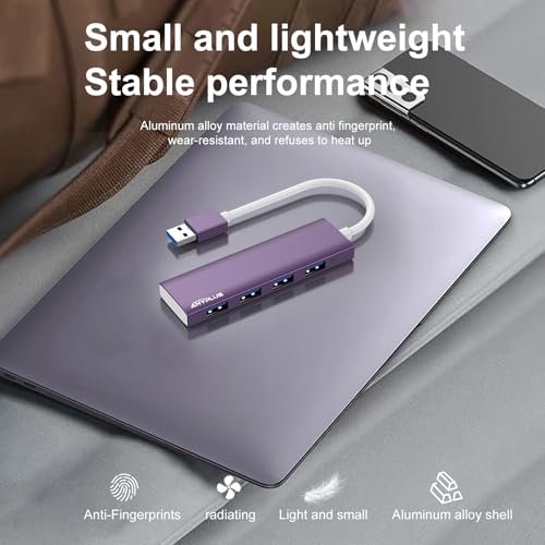 USB Hub: ANYPLUS Aluminum Alloy Ultra-Slim USB 3.0 Hub – Back View
