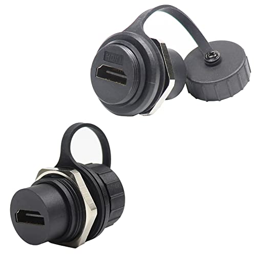 Female Penglin HDMI Coupler: PENGLIN 2PCS Waterproof IP67 – Front View