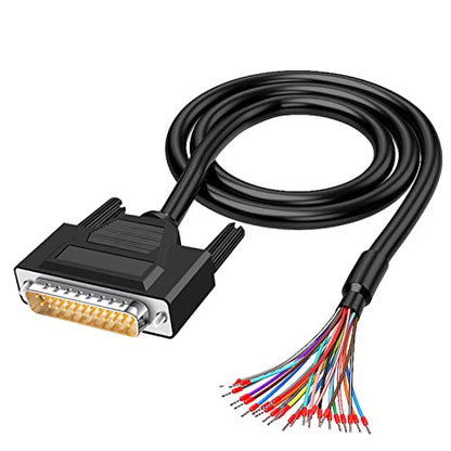 Cable Jienk: Jienk 6.56Ft 24AWG DB25 Male RS232 25Pin – Front View