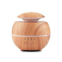 Essential Oil Aroma Diffuser Humidifier, Natural Home Fragrance Diffuser with 7 LED Color Changing Light and Waterless Auto Off, Easy to Clean (Wood)