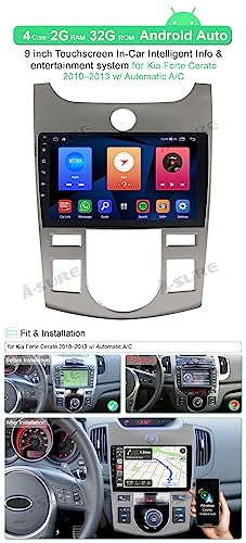 ASURE 9 inch Car Stereo Radio for Kia Forte Cerato – Side View