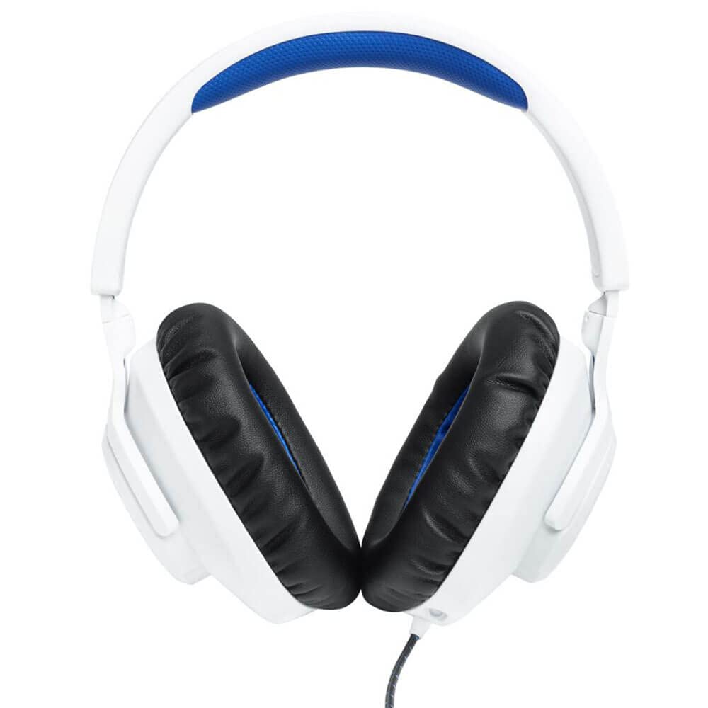 JBL Quantum 100P Console - Gaming Headset for Playstation (White),White/Blue, Medium