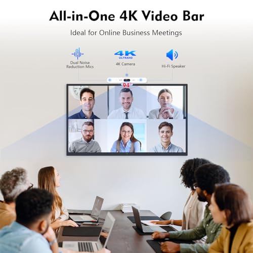 Video Speaker: TOALLIN 4K Webcam with Microphone and Speaker – Side View
