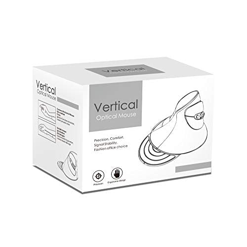 Mouse Zelotes: Zelotes Vertical Wireless Mouse 2400DPI – Size Reference