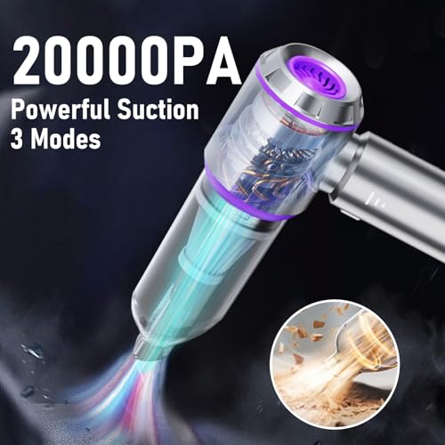 Vacuum Car: Houscly Car Vacuum Portable Cordless 20000PA – Side View