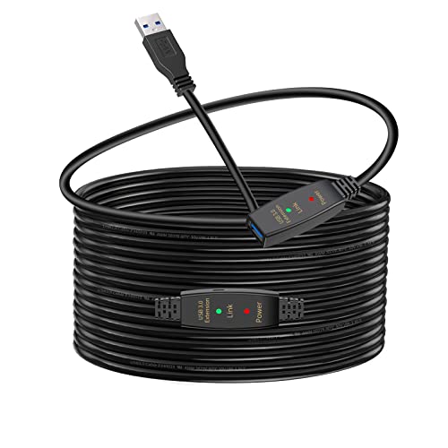 Extension Cable: LDKCOK Active USB 3.0 30ft Male to Female – Front View