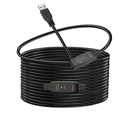 Extension Cable: LDKCOK Active USB 3.0 30ft Male to Female – Front View
